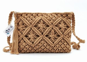 Torebka pleciona makrama bawełna listonoszka