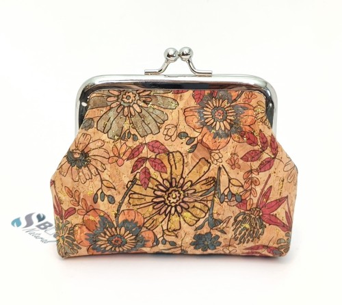 Portfel-korkowy-portmonetka-damska-na-bigiel-bilonówka-wegański-z-korka-naturalnego-ekologiczny-vintage-wzór-kwiatowy-SBagNatural.pl