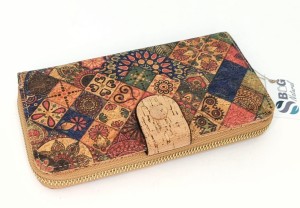 Portfel Korkowy Damski Duży Ultralekki Dwuczęściowy z Korka Wegański Eko