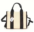 Torebka-damska-koszyk-pleciona-tote-bag-mała-słomiana-wegańska-do-ręki-na-ramię-elegancka-letnia-na-lato-wakacyjna-kolor-jasny-beżowy-czarny-SBagNatural.pl