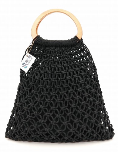 Torebka-pleciona-makrama-sznurkowa-do-ręki-boho-letnia-handmade-wegańska-na-lato-drewniane-uchwyty-kolor-czarny-SBagNatural.pl