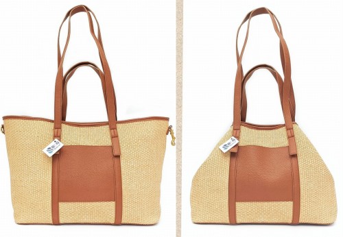 Torebka-koszyk-słomiana-pleciona-2w1-elegancka-shopperka-letnia-pojemna-a4-wegańska-ekologiczna-boho-do-pracy-casual-do-letnich-stylizacji-kolor-beżowy-brązowy-SBagNatural.pl