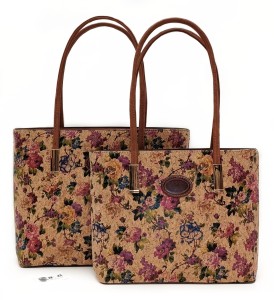 EKO Zestaw 2x Torebka Korkowa Boho Shopper Duża i Mała Wegańska z Korka