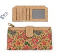 Portfel-korkowy-damski-duży-wegański-z korka-na prezent-lekki-bilonówka-na karty-na dokumenty-ekologiczny-wzorki-portugal-wzór-kwiaty-kwiatowy-SBagNatural.pl