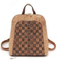 Plecak-damski-korkowy-a4-z korka-wegański-ekologiczny-pojemny-praktyczny-less waste-cork-ecofashion-ekomoda-wzór-azulejo1-beżowy-SBagNatural.pl