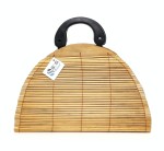 Torebka damska koszyk z bambusa naturalna wegańska do ręki na lato