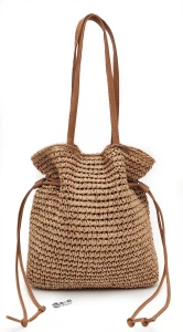 Torebka Letnia HOBO Pleciona Koszyk Worek Rafia Boho A4