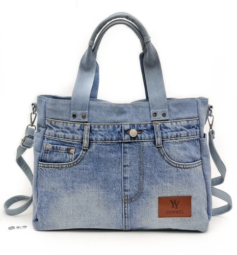 Torebka-Jeansowa-shopper-format-A4-Duża-Pojemna-Na-Ramię-Do-Ręki- Vintage-Denim-Wegańska-Praktyczna-Z-Jeansu-Color-Light-Blue-Blue-SBagNatural.pl